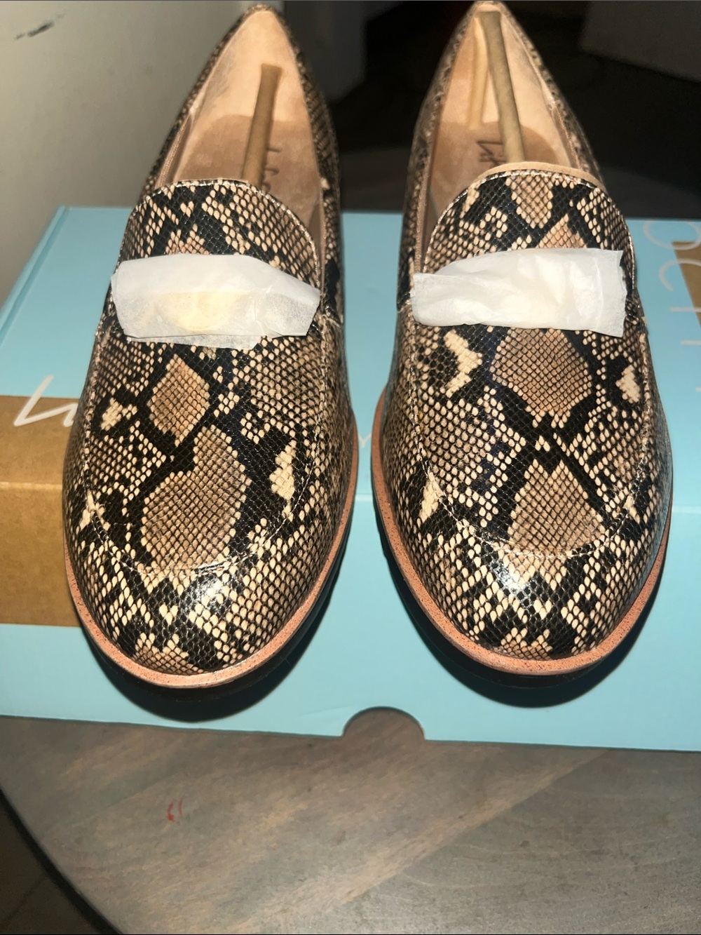 Life Stride Snake-Print Loafers in Brown and Black